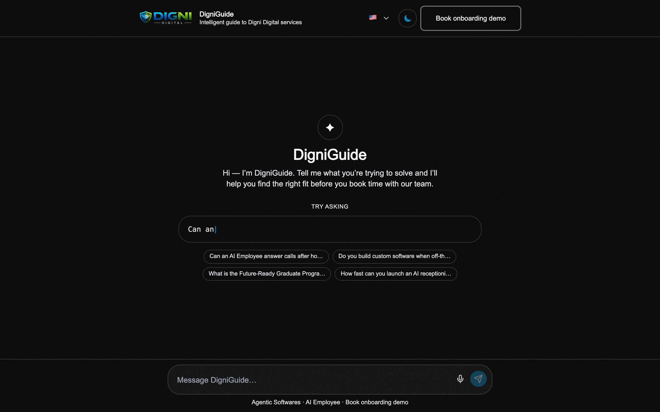 DigniGuide : votre guide IA des services Digni Digital (en ligne)