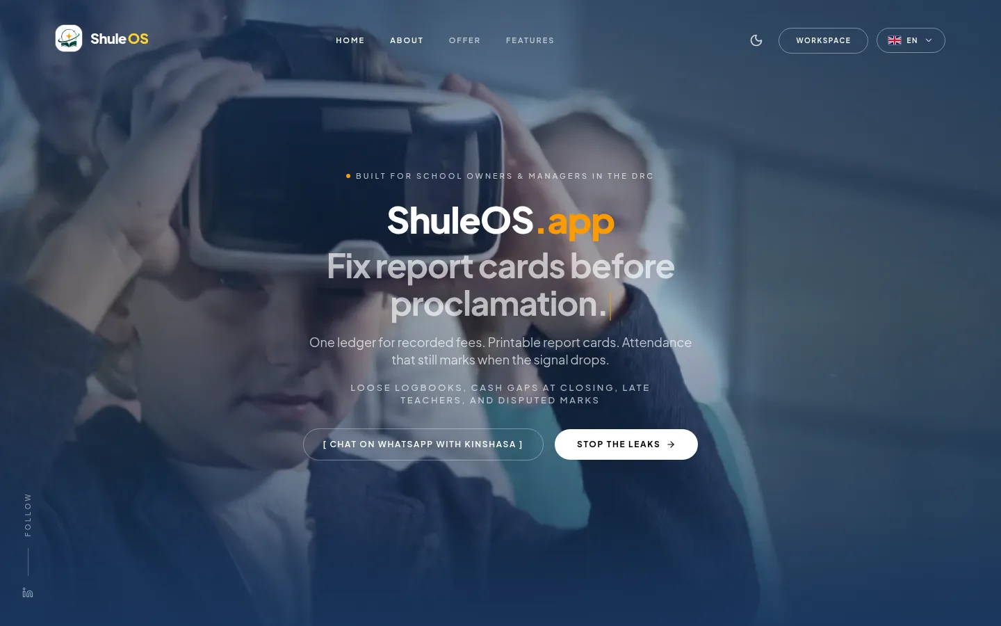 ShuleOS — desktop screen